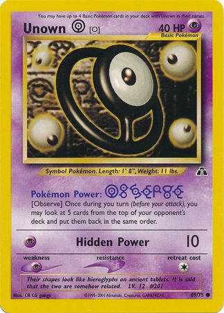 Unown [O] (69/75) [Neo Discovery Unlimited] | Event Horizon Hobbies CA