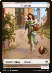 Human // Spirit Double-Sided Token [Phyrexia: All Will Be One Commander Tokens] | Event Horizon Hobbies CA