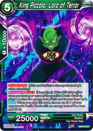 King Piccolo, Lord of Terror (Starter Deck - The Guardian of Namekians) (SD4-04) [Colossal Warfare] | Event Horizon Hobbies CA