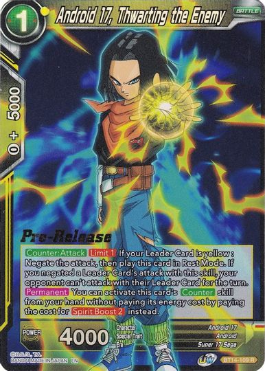 Android 17, Thwarting the Enemy (BT14-109) [Cross Spirits Prerelease Promos] | Event Horizon Hobbies CA
