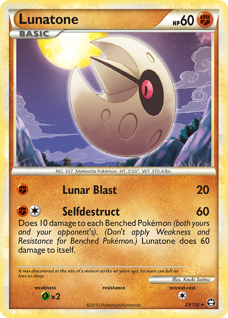 Lunatone (25/102) [HeartGold & SoulSilver: Triumphant] | Event Horizon Hobbies CA