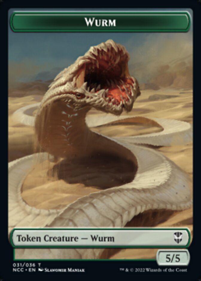 Elf Warrior // Wurm Double-sided Token [Streets of New Capenna Commander Tokens] | Event Horizon Hobbies CA