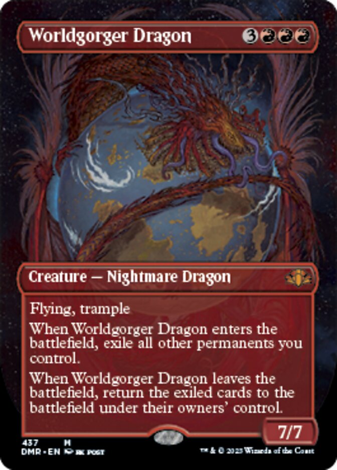 Worldgorger Dragon (Borderless Alternate Art) [Dominaria Remastered] | Event Horizon Hobbies CA