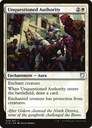 Unquestioned Authority [Commander 2018] | Event Horizon Hobbies CA