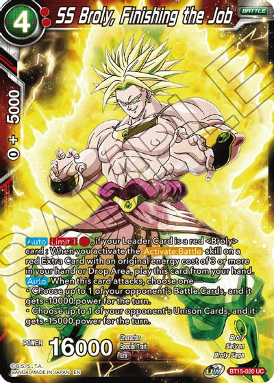 SS Broly, Finishing the Job (BT15-020) [Saiyan Showdown] | Event Horizon Hobbies CA