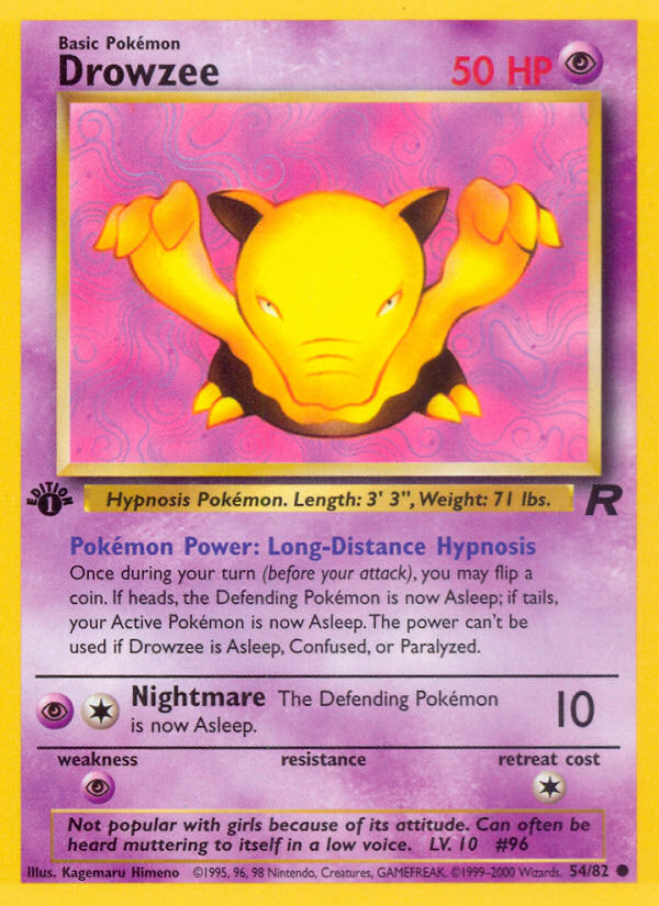 Drowzee (54/82) [Team Rocket 1st Edition] | Event Horizon Hobbies CA