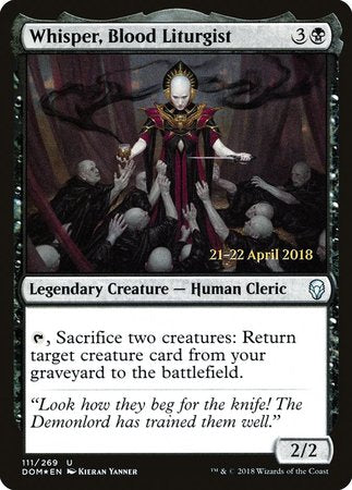 Whisper, Blood Liturgist [Dominaria Promos] | Event Horizon Hobbies CA