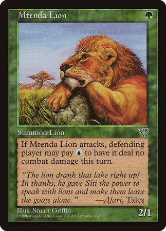 Mtenda Lion [Mirage] | Event Horizon Hobbies CA