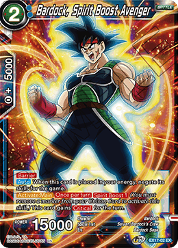 Bardock, Spirit Boost Avenger (EX17-02) [Saiyan Booster]