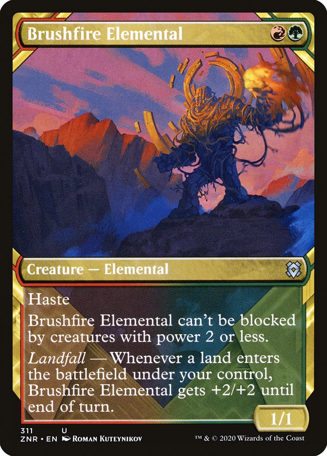 Brushfire Elemental (Showcase) [Zendikar Rising] | Event Horizon Hobbies CA