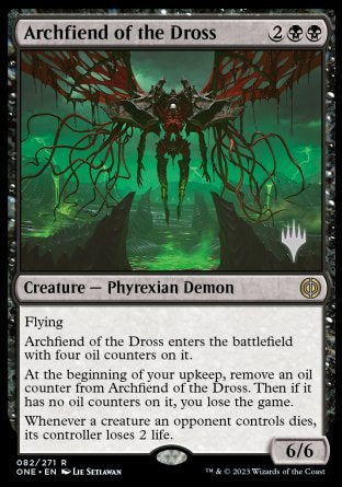 Archfiend of the Dross (Promo Pack) [Phyrexia: All Will Be One Promos]