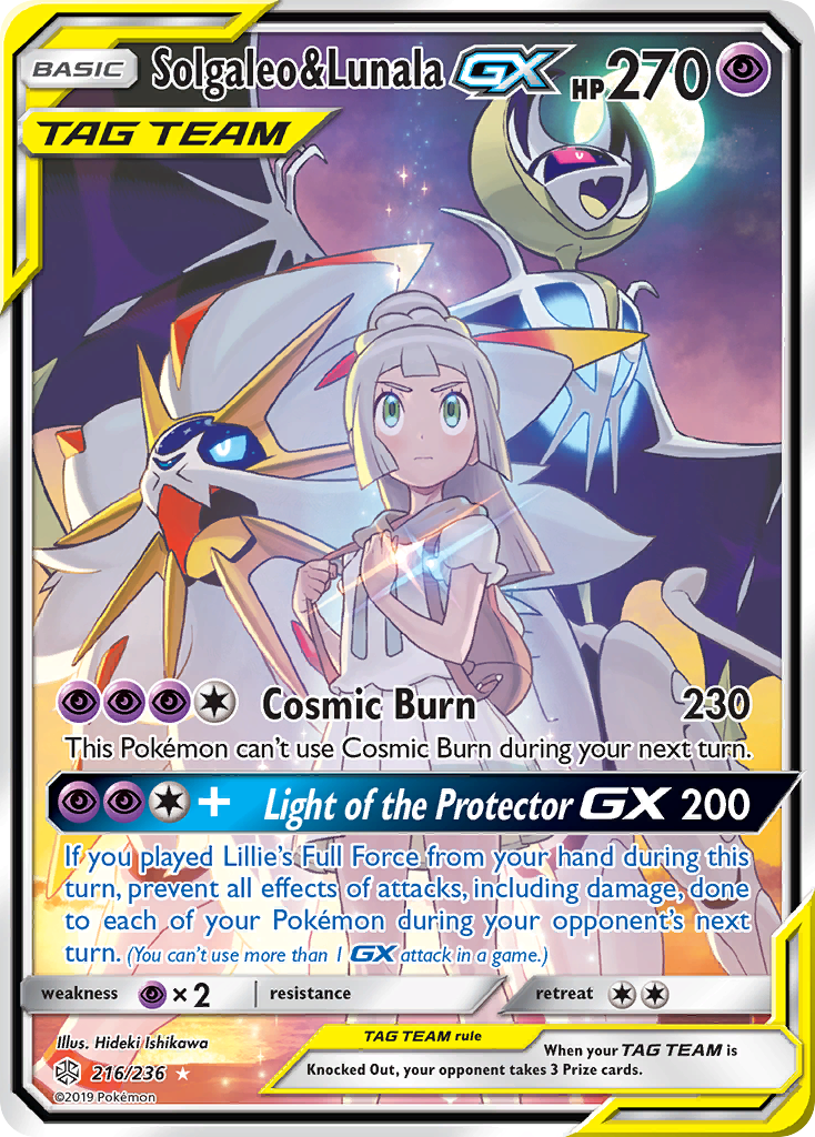 Solgaleo & Lunala GX (216/236) [Sun & Moon: Cosmic Eclipse] | Event Horizon Hobbies CA