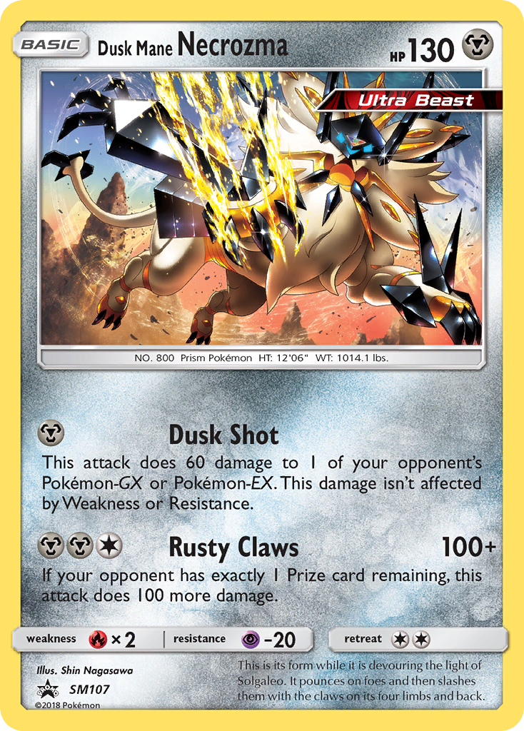 Dusk Mane Necrozma (SM107) [Sun & Moon: Black Star Promos] | Event Horizon Hobbies CA