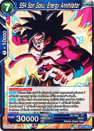 SS4 Son Goku, Energy Annihilator (BT11-049) [Vermilion Bloodline] | Event Horizon Hobbies CA