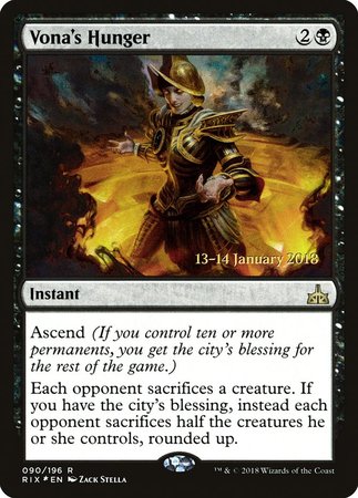 Vona's Hunger [Rivals of Ixalan Promos] | Event Horizon Hobbies CA