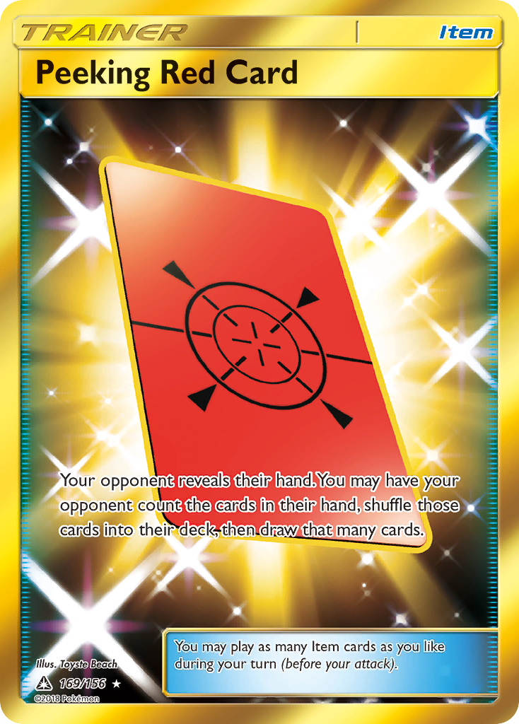 Peeking Red Card (169/156) [Sun & Moon: Ultra Prism] | Event Horizon Hobbies CA