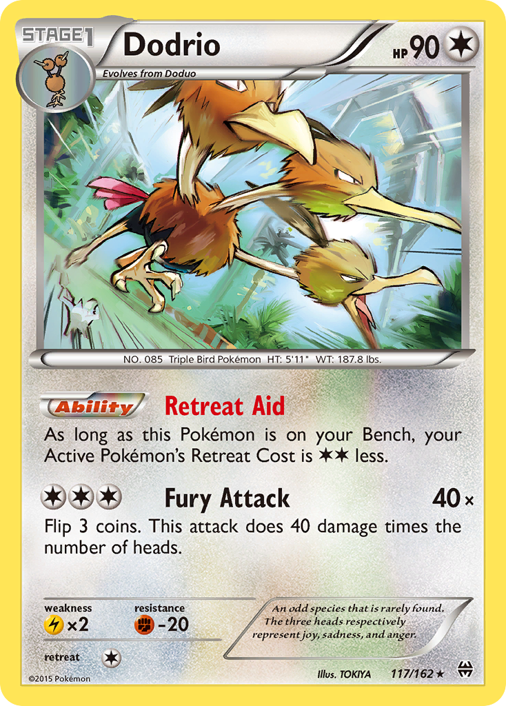 Dodrio (117/162) [XY: BREAKthrough] | Event Horizon Hobbies CA