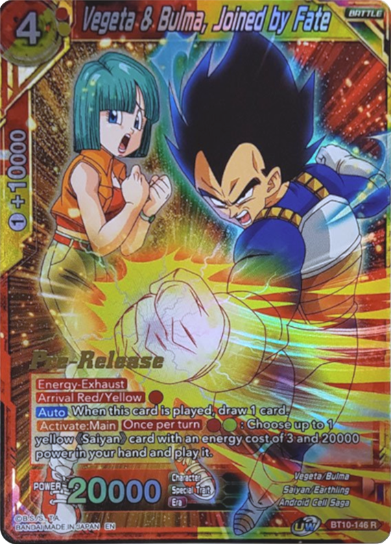 Vegeta & Bulma, Joined by Fate (BT10-146) [Rise of the Unison Warrior Prerelease Promos] | Event Horizon Hobbies CA