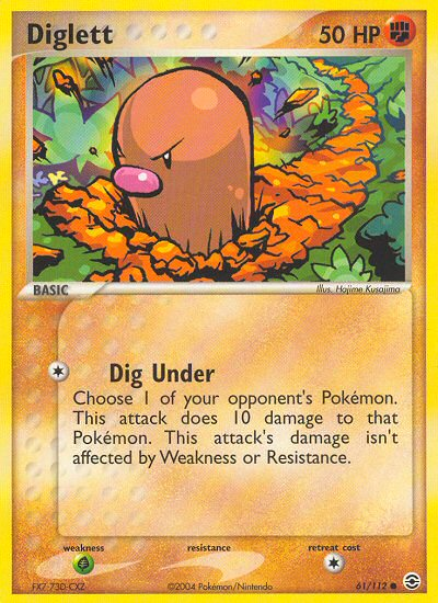 Diglett (61/112) [EX: FireRed & LeafGreen] | Event Horizon Hobbies CA