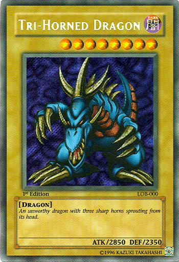 Tri-Horned Dragon [LOB-000] Secret Rare | Event Horizon Hobbies CA