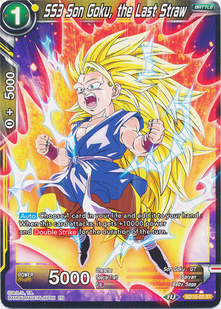 SS3 Son Goku, the Last Straw (Starter Deck - Parasitic Overlord) (SD10-02) [Malicious Machinations] | Event Horizon Hobbies CA