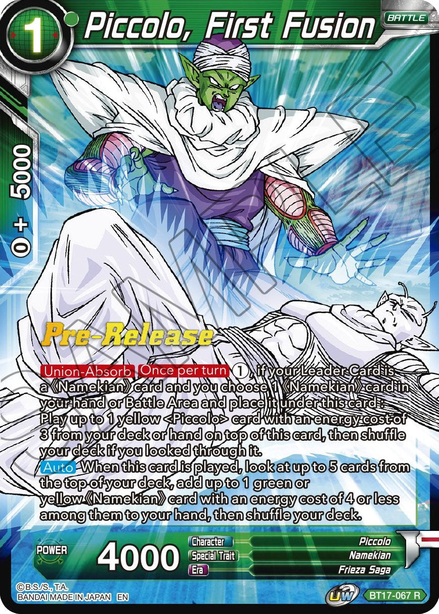 Piccolo, First Fusion (BT17-067) [Ultimate Squad Prerelease Promos] | Event Horizon Hobbies CA