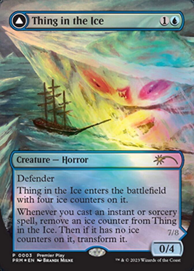 Thing in the Ice // Awoken Horror (Borderless Alternate Art) [Regional Championship Qualifiers 2023] | Event Horizon Hobbies CA