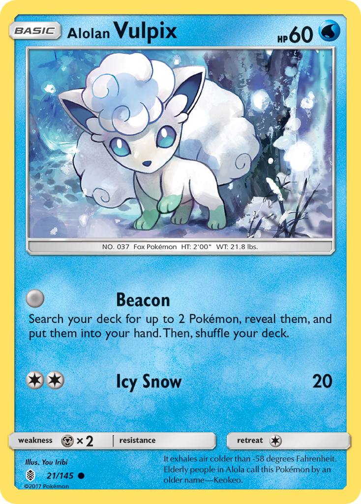 Alolan Vulpix (21/145) [Sun & Moon: Guardians Rising] | Event Horizon Hobbies CA