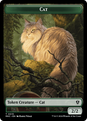 Drake // Cat Double-Sided Token [Murders at Karlov Manor Commander Tokens] | Event Horizon Hobbies CA