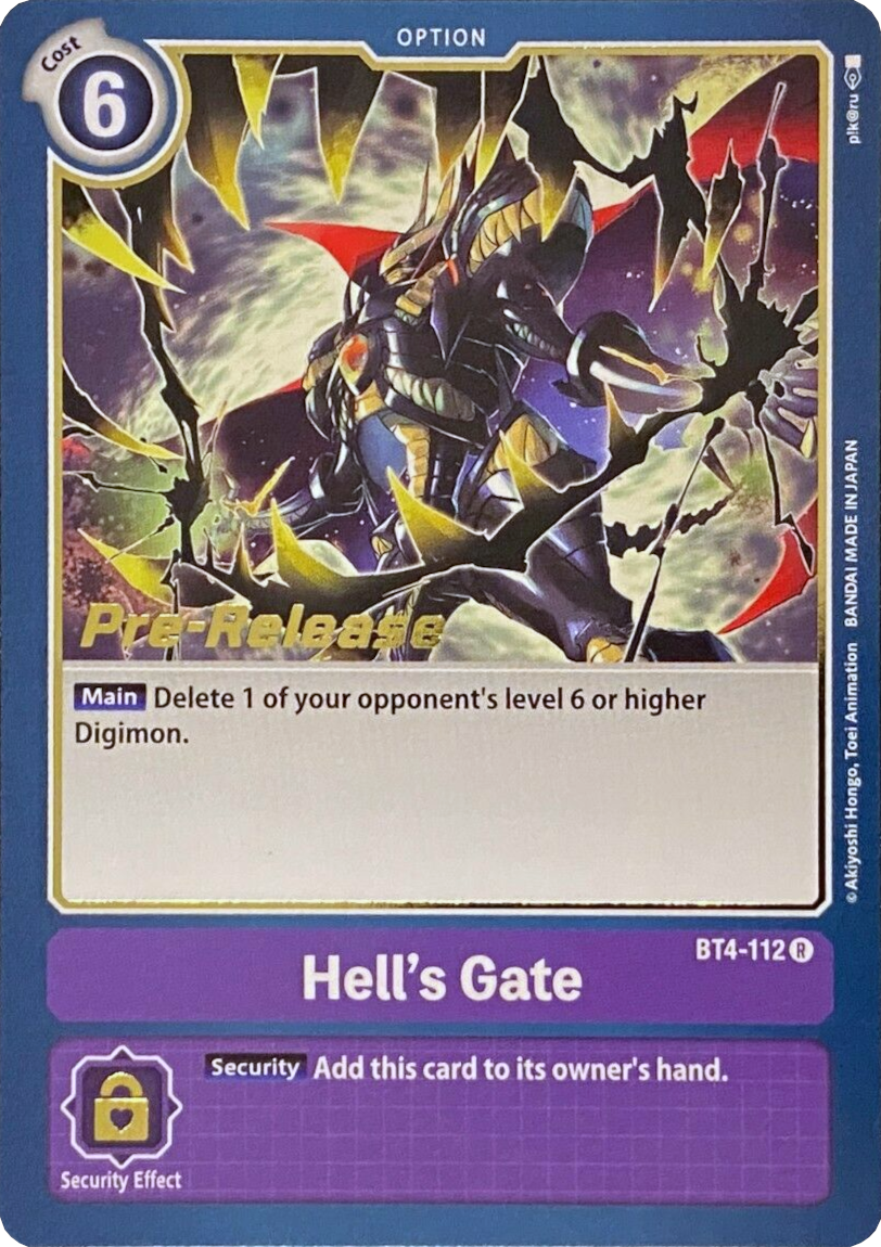 Hell's Gate [BT4-112] [Great Legend Pre-Release Promos] | Event Horizon Hobbies CA