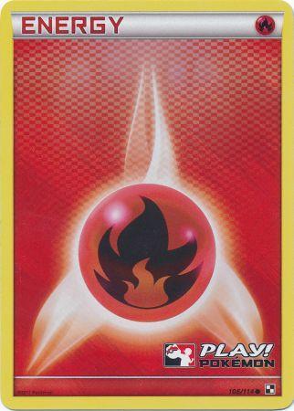 Fire Energy (106/114) (Play Pokemon Promo) [Black & White: Base Set] | Event Horizon Hobbies CA