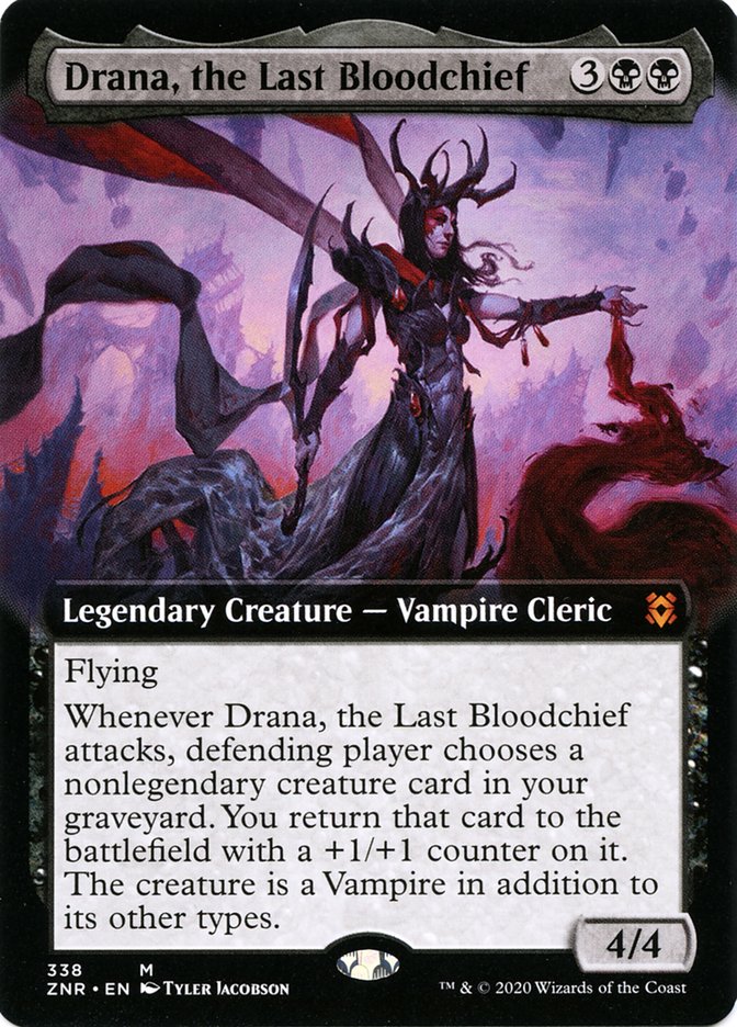 Drana, the Last Bloodchief (Extended Art) [Zendikar Rising] | Event Horizon Hobbies CA