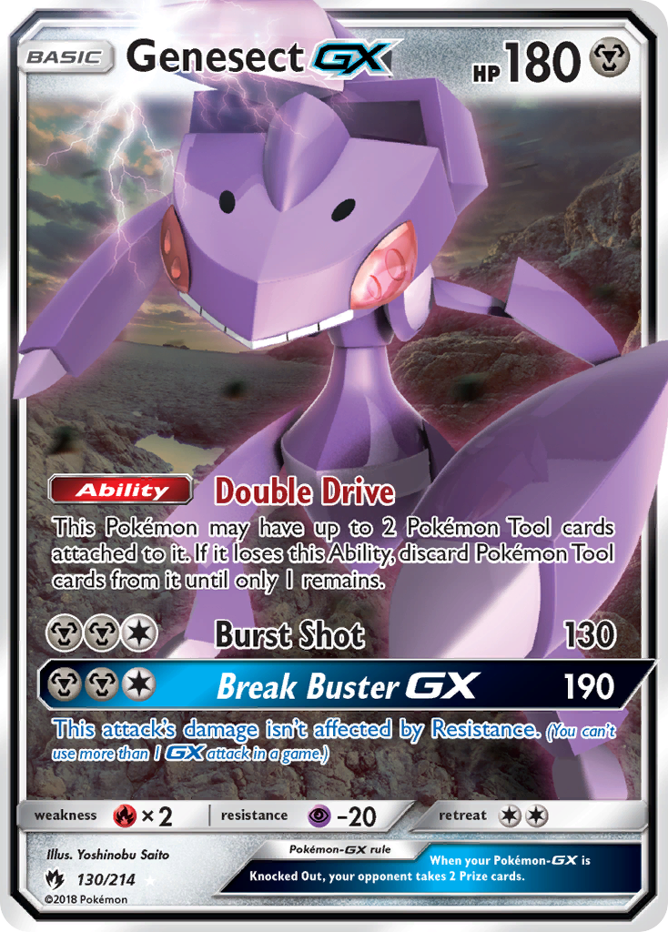 Genesect GX (130/214) [Sun & Moon: Lost Thunder] | Event Horizon Hobbies CA