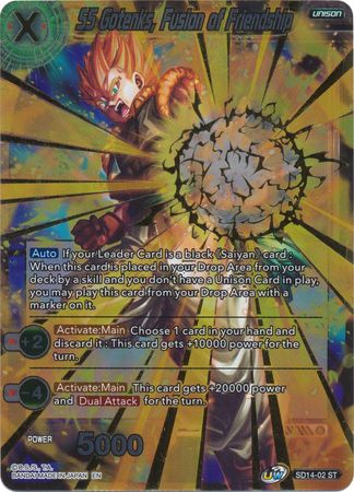 SS Gotenks, Fusion of Friendship (Gold Stamped / Starter Deck - Saiyan Wonder) (SD14-02) [Rise of the Unison Warrior] | Event Horizon Hobbies CA