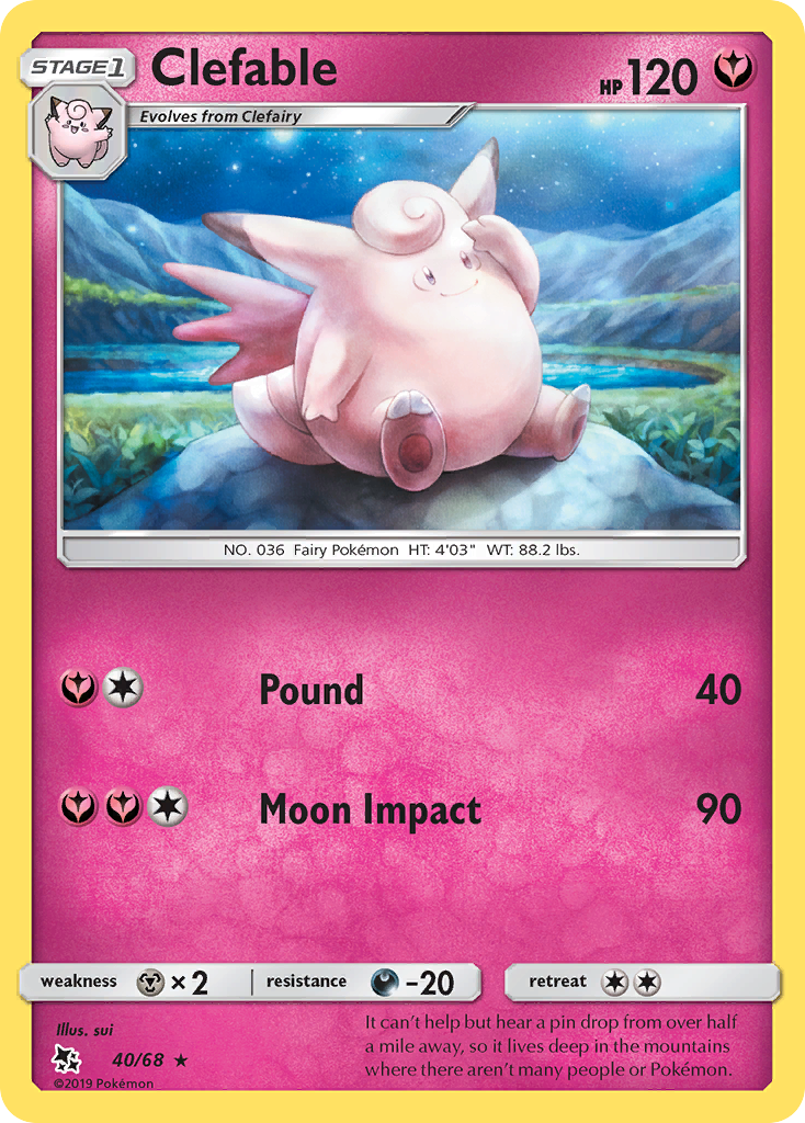 Clefable (40/68) [Sun & Moon: Hidden Fates] | Event Horizon Hobbies CA