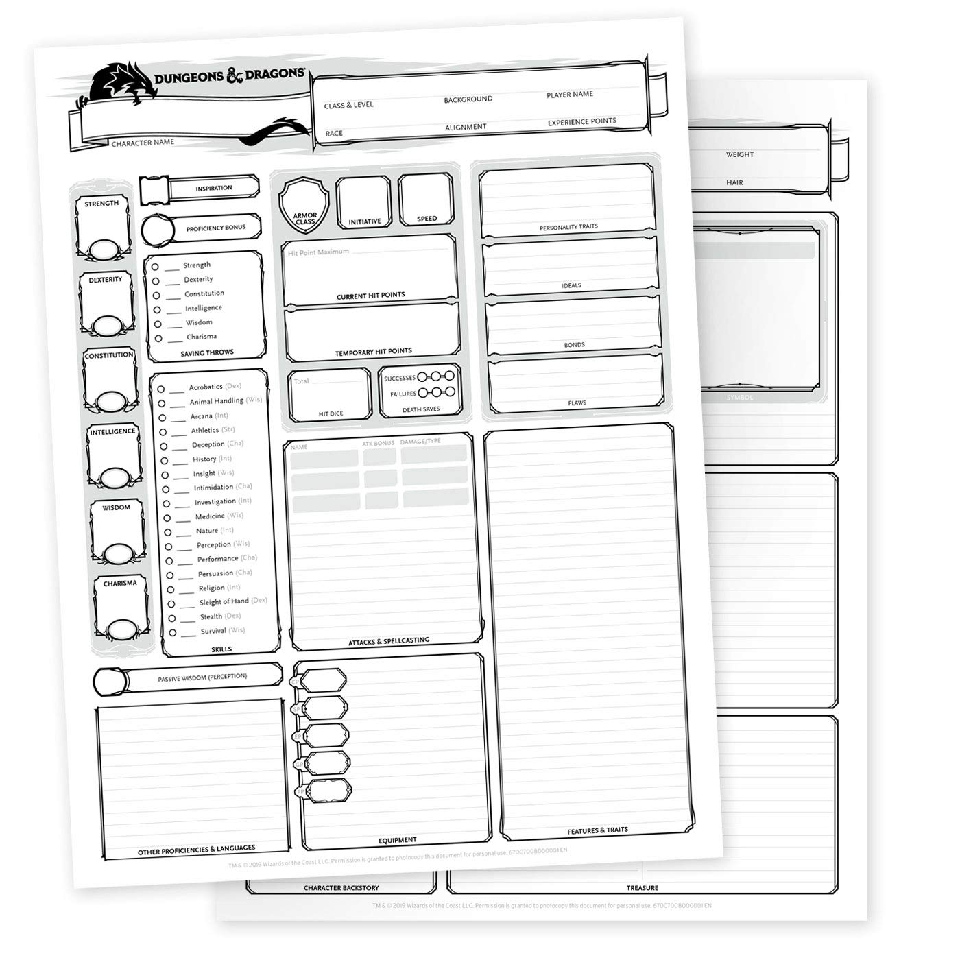 Dungeons & Dragons: Character Sheets | Event Horizon Hobbies CA