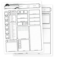 Dungeons & Dragons: Character Sheets | Event Horizon Hobbies CA