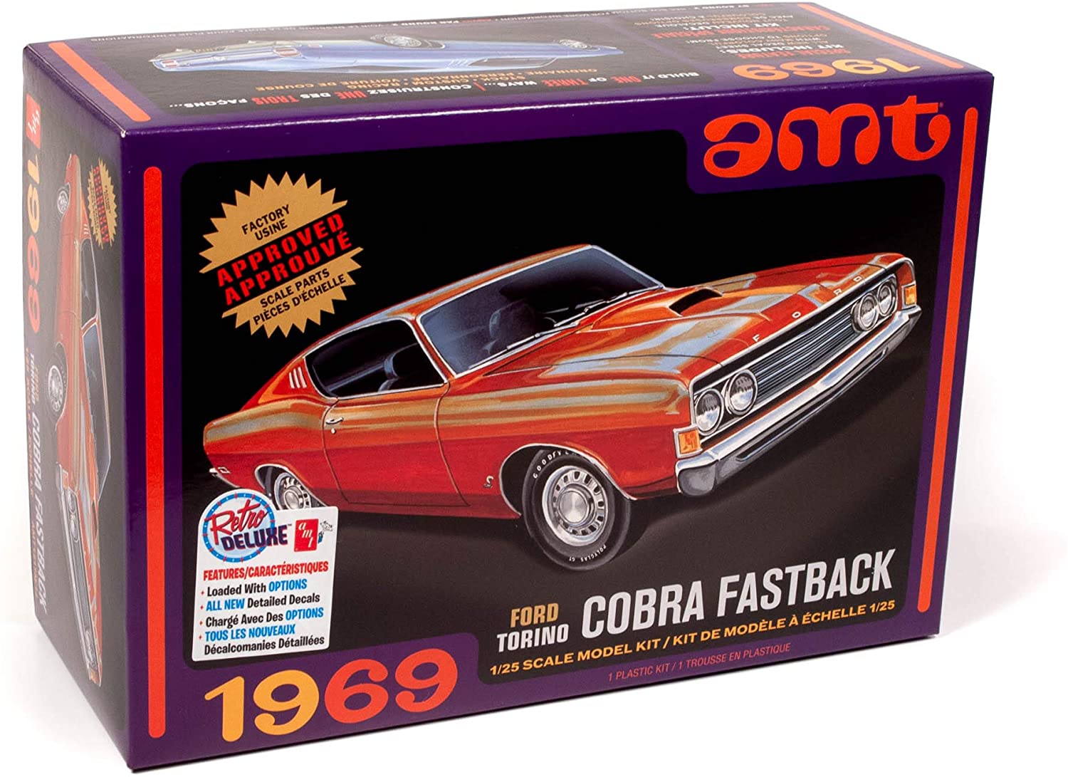 Model Kit - AMT - 1969 Ford Torino Cobra Fastback | Event Horizon Hobbies CA