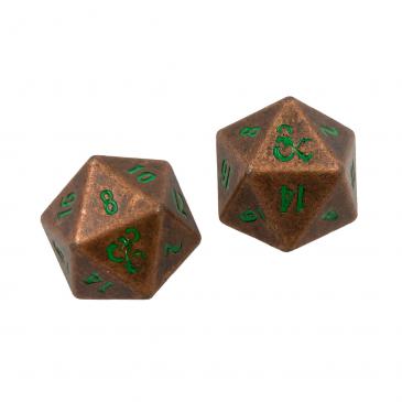 Heavy Metal Feywild Copper and Green D20 Dice Set for Dungeons & Dragons | Event Horizon Hobbies CA