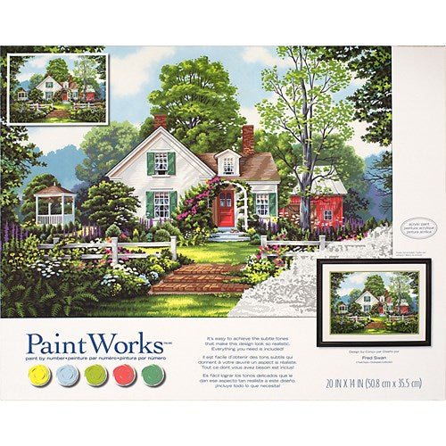 PaintWorks - Paint By Numbers - Summer Cottage | Event Horizon Hobbies CA