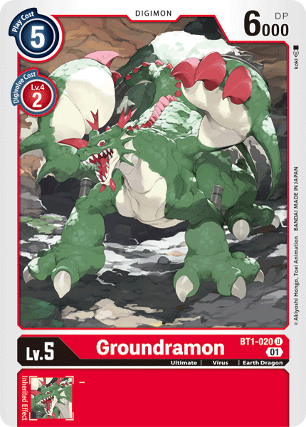 Groundramon [BT1-020] (Alternative Art) [Starter Deck: Gallantmon] | Event Horizon Hobbies CA