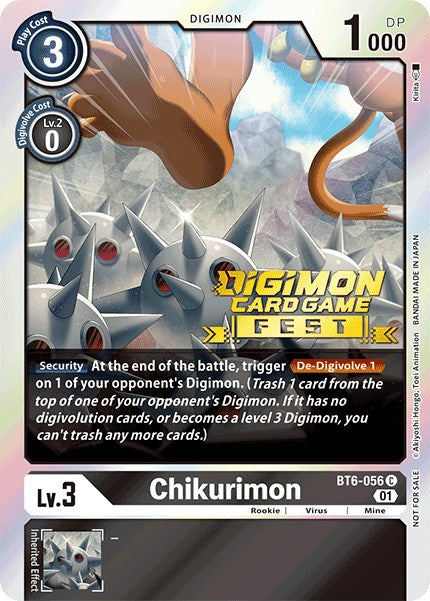 Chikurimon [BT6-056] (Digimon Card Game Fest 2022) [Double Diamond Promos] | Event Horizon Hobbies CA
