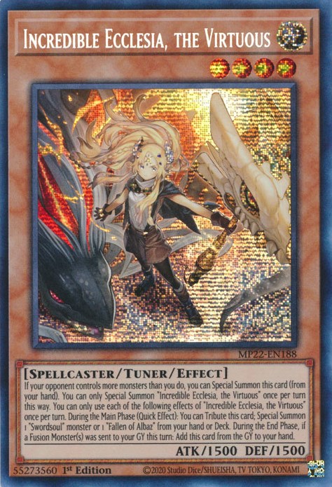 Incredible Ecclesia, the Virtuous [MP22-EN188] Prismatic Secret Rare | Event Horizon Hobbies CA