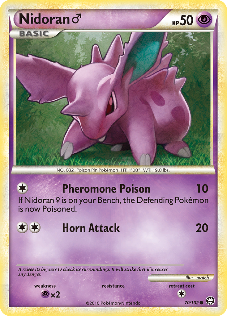 Nidoran (70/102) (Male) [HeartGold & SoulSilver: Triumphant] | Event Horizon Hobbies CA