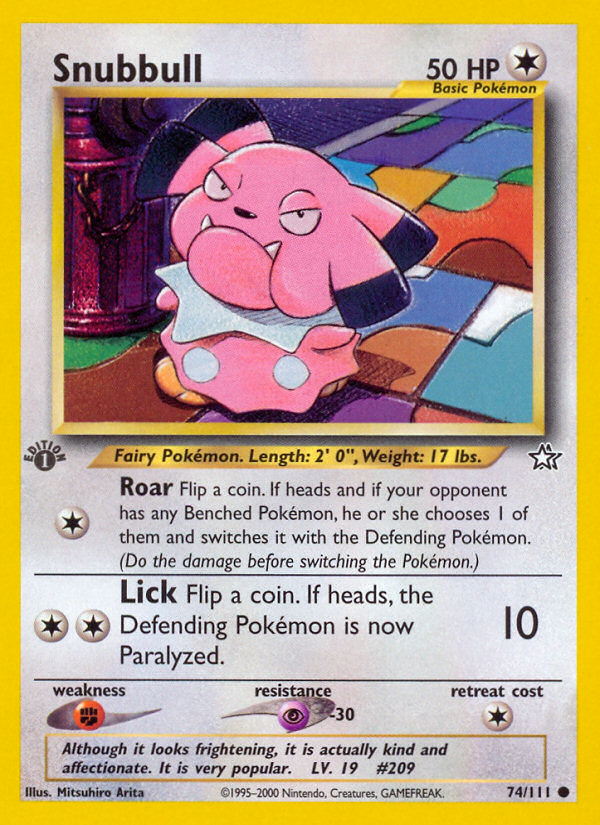 Snubbull (74/111) [Neo Genesis 1st Edition]