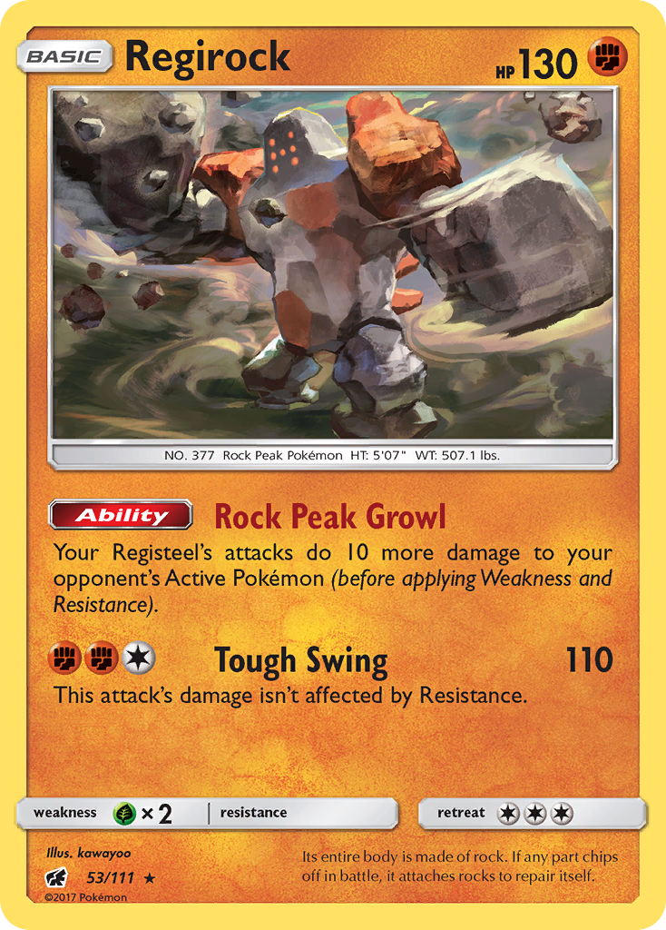 Regirock (53/111) [Sun & Moon: Crimson Invasion] | Event Horizon Hobbies CA