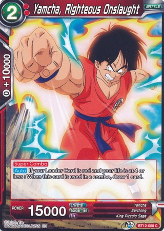 Yamcha, Righteous Onslaught (BT12-008) [Vicious Rejuvenation] | Event Horizon Hobbies CA