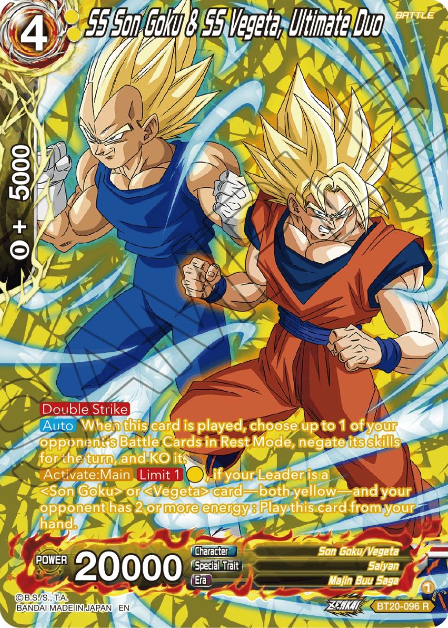 SS Son Goku & SS Vegeta, Ultimate Duo (Silver Foil) (BT20-096) [Power Absorbed] | Event Horizon Hobbies CA