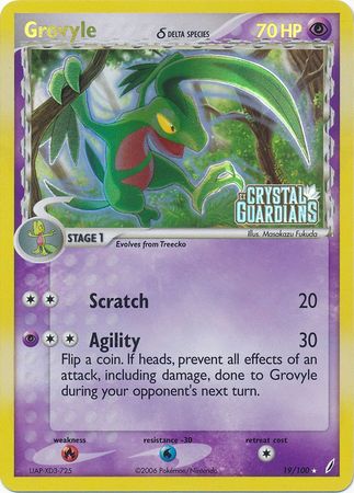 Grovyle (19/100) (Delta Species) (Stamped) [EX: Crystal Guardians] | Event Horizon Hobbies CA