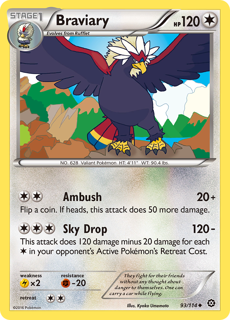 Braviary (93/114) [XY: Steam Siege] | Event Horizon Hobbies CA